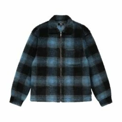 Best reviews of ⌛ Stussy SHADOW PLAID SHERPA ZIP 👚 SHIRT 💯
