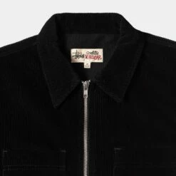 Coupon 😉 Stussy WIDE WALE CORD ZIP 👚 SHIRT 🎁 -Stussy Sales 1110243 BLAC 3