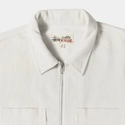 Promo ❤️ Stussy WIDE WALE CORD ZIP 👕 SHIRT 🔥 -Stussy Sales 1110243 BONE 3