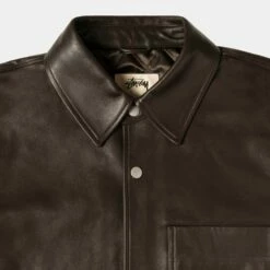 Best Sale 🔔 Stussy BOXY LEATHER OVERSHIRT ❤️ -Stussy Sales 1110259 ESPR 3 1a83bc89 af6d 4fe9 a473 be110c38ba1a