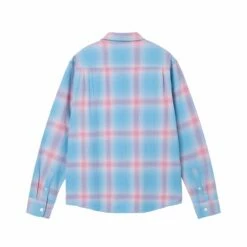 Hot Sale 😀 Stussy HELLSHIRE PLAID 👕 SHIRT 🧨 -Stussy Sales 1110261 BLUE 2 e101f638 5f99 404c bb85 c1962a0ad8db