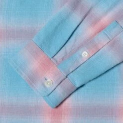 Hot Sale 😀 Stussy HELLSHIRE PLAID 👕 SHIRT 🧨 -Stussy Sales 1110261 BLUE 4