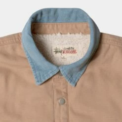 Discount 🎉 Stussy SHERPA LINED WORK 👚 SHIRT 😍 -Stussy Sales 1110263 TANN 3 1e25cb13 aac8 465d 8c78 bcceae6ff918