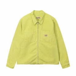 Best Sale 👏 Stussy WASHED CANVAS ZIP 👕 SHIRT 🎁