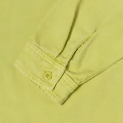 Best Sale 👏 Stussy WASHED CANVAS ZIP 👕 SHIRT 🎁 -Stussy Sales 1110264 LIME 5