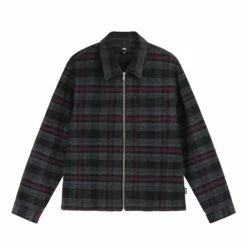 Buy 🔔 Stussy REED WOOL PLAID ZIP 👚 SHIRT ❤️