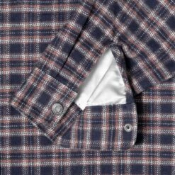 Cheap 😀 Stussy SHERPA LINED PLAID 👕 SHIRT 🥰 -Stussy Sales 1110268 NAVY 4