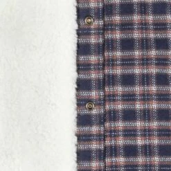 Cheap 😀 Stussy SHERPA LINED PLAID 👕 SHIRT 🥰 -Stussy Sales 1110268 NAVY 5