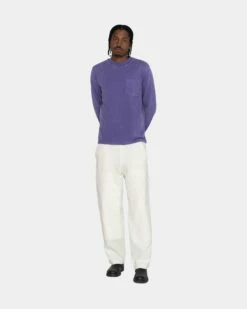 Promo 💯 Stussy PIGMENT DYED MOCK NECK ⭐ -Stussy Sales 1140308 PURP 10 101ac400 b897 4618 ad26 e19316276461