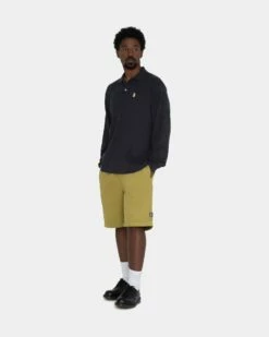 Best Pirce 👏 Stussy LS RIB POLO 😉 -Stussy Sales 1140311 BLAC 10 4cd24899 b593 4af0 93e4 5bd93389d22a