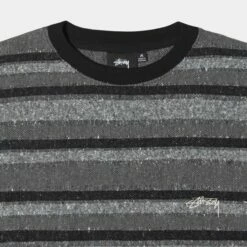 Cheap 🛒 Stussy BAJA STRIPE LS CREW 🧨 -Stussy Sales 1140312 BLAC 3