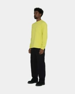 Best Sale 🤩 Stussy PIGMENT DYED LS CREW 🌟 -Stussy Sales 1140319 YELO 11