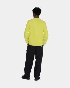 Best Sale 🤩 Stussy PIGMENT DYED LS CREW 🌟 -Stussy Sales 1140319 YELO 12