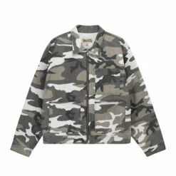Budget 🔔 Stussy CAMO ZIP WORK JACKET 👏