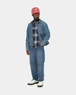 Buy 👍 Stussy DENIM ZIP WORK JACKET ✔️ -Stussy Sales 115682 WASB 10