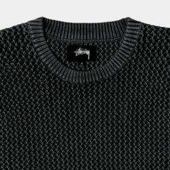 Deals 😍 Stussy PIGMENT DYED LOOSE GAUGE SWEATER ⭐ -Stussy Sales 117105 BLAC 3