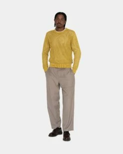 Cheapest 🌟 Stussy PIGMENT DYED LOOSE GAUGE SWEATER 👍 -Stussy Sales 117105 GOLD 10