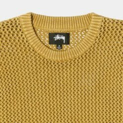 Cheapest 🌟 Stussy PIGMENT DYED LOOSE GAUGE SWEATER 👍 -Stussy Sales 117105 GOLD 3