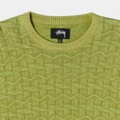 Coupon ⌛ Stussy STRAND SWEATER 💯 -Stussy Sales 117147 LIME 3
