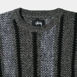 Outlet ✔️ Stussy BAJA LOOSE GAUGE SWEATER 🛒 -Stussy Sales 117148 BLAC 3