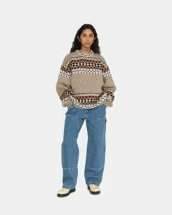 Best deal 🎉 Stussy JACQUARD KNIT CREW 😀 -Stussy Sales 117153 BROW 13 66bc4b5c 4110 42ca aec2 1c1a901a812f