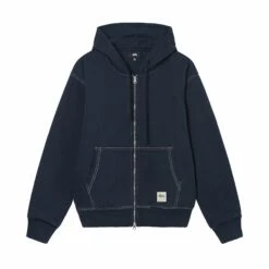 Hot Sale 🤩 Stussy DOUBLE FACE LABEL ZIP HOODIE 💯