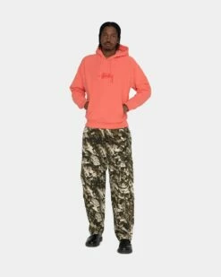 Best Pirce ⌛ Stussy STOCK LOGO APPLIQUE HOODIE 🔥 -Stussy Sales 118475 ROSE 10